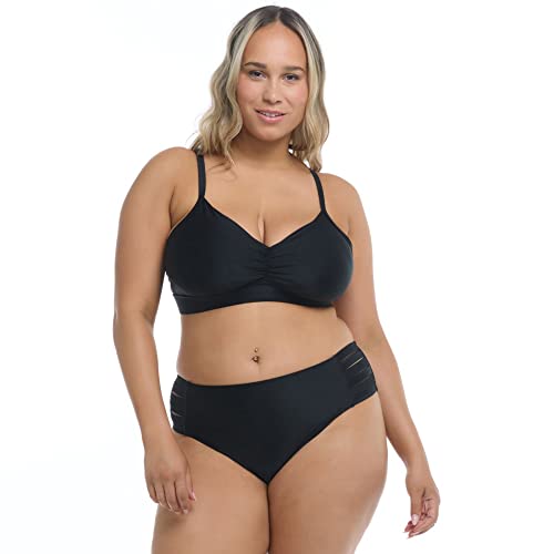 Body Glove Women's Retro Plus High Waist Bikini Bottom Swimsuit, Available in Sizes 1x, 2X, 3X