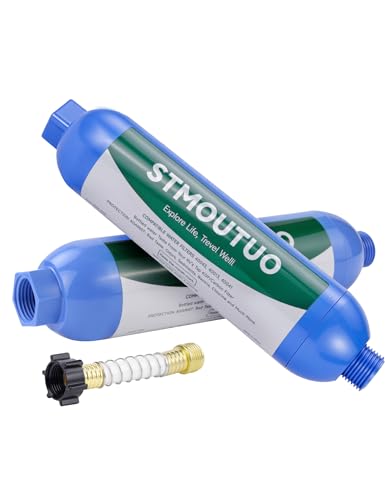 RV Water Filter with Hose Protector 2 Pack for Camping and Travel