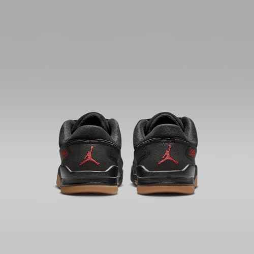 Jordan Flight Court Big Kids' Shoes (HF3333-001, Black/Gum Medium Brown/Varsity Red)