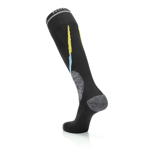 Large Gray Pro Style Hockey Skate Socks with Reinforced Ankle Padding & Moisture-Wicking Material - Howies