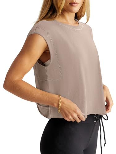 Women's Athletic Open Back T-Shirt - Short Sleeve Workout Top