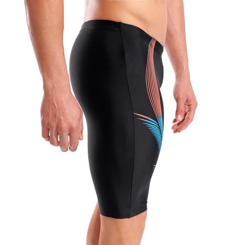 Arena Men's Feel Blast Swim Jammer Knee-Length Swimsuit Sports Pool Bathing Suit