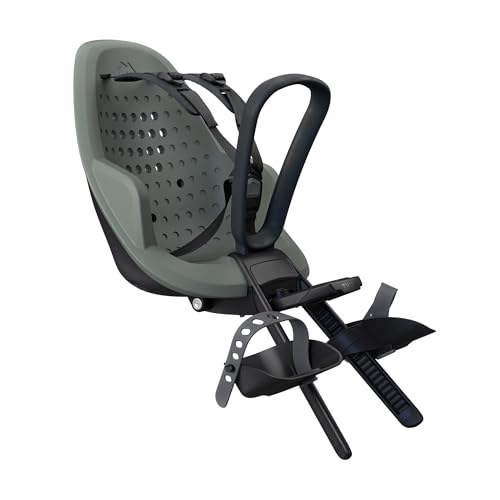 Thule Yepp 2 Mini - Front Mounted Child Bike seat - Shock-Absorbing Foam seat - Adjustable footrests & footstraps - Easy mounting System - Adjustable 5 Point Harness System