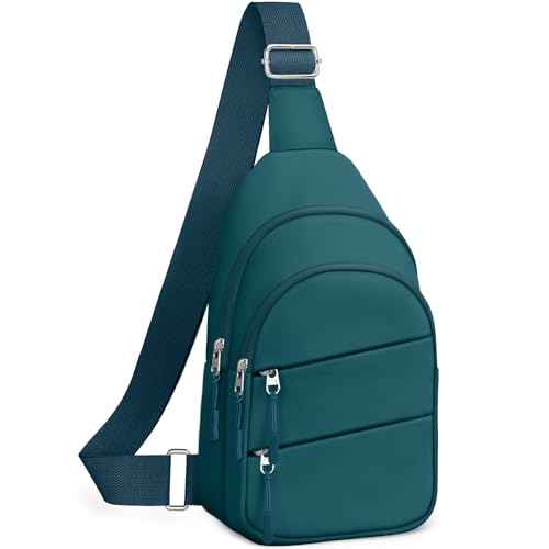 Crossbody Bags for Women, Sling Bag for Men, Small Hiking Backpack Anti Theft Lightweight for Outdoors Travel £¨M, Teal Blue£©