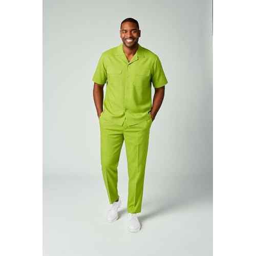 STACY ADAMS Men's Linen Shirt Pant Set