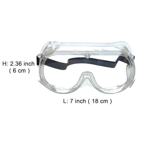 Safety Goggles 6 Pack - Anti-Fog Protective Safety Glasses - Clear Lens Adjustable Soft Lightweight Protection Eyewear