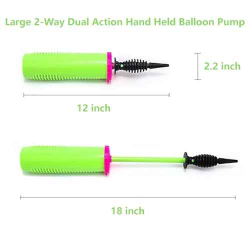Balloon Pump Hand Held 2-Way Dual Action Air Pump for Balloons, Yoga Balls, Swimming Rings