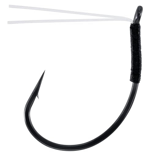 Dr.Fish 30 Pack Weedless Drop Shot Hooks for Bass Fishing - Wide Gap Wacky & Flipping