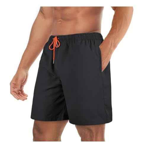 Mens Swim Trunks 7" Quick Dry Swim Shorts Swimsuit Swimming Trunks Swimwear with Pockets