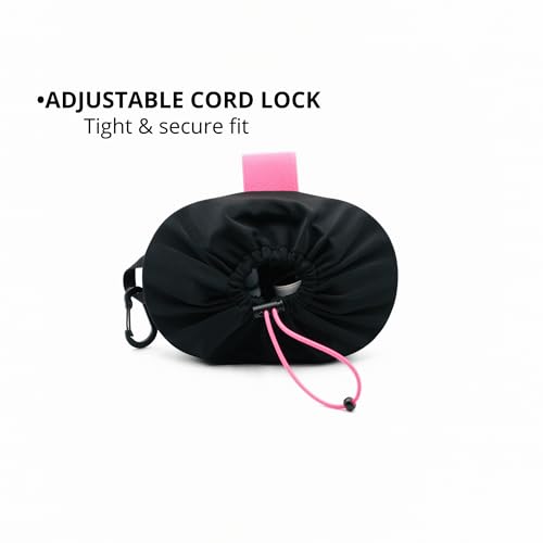 Semi-Hard EVA Diving Mask Case Black & Pink Compact Snorkeling & Scuba Gear Storage