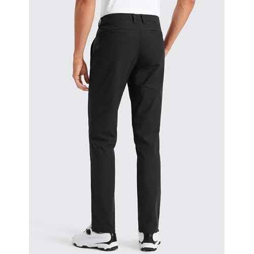 CRZ YOGA Men's All Day Comfy Golf Pants - 28"/30"/32"/34"/36" Quick Dry Lightweight Work Casual Trousers with Pockets