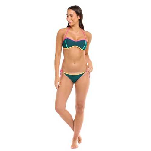 Body Glove Women's Standard Tainted Love Retro Bandeau Bikini Top Swimsuit
