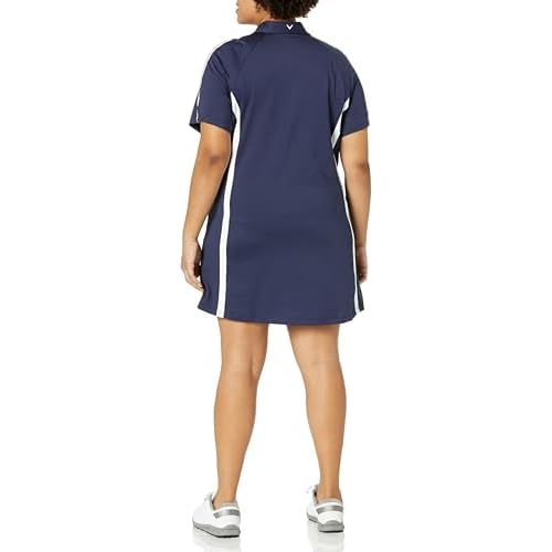 Callaway Women¡¯s Plus Swing Tech Colorblock Short Sleeve Golf Dress, Inside Short with Truesculpt, Stretch Fabric