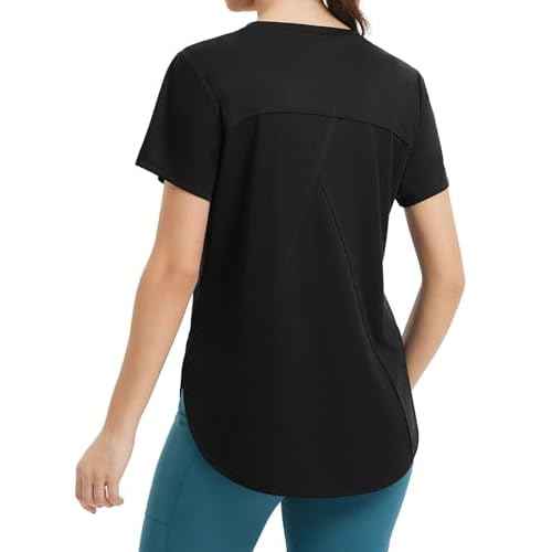 baleaf Women's Short Sleeve Workout Tops Athletic Running Shirts Quick Dry T-Shirts Loose Fit Gym Yoga Tee UPF 50+