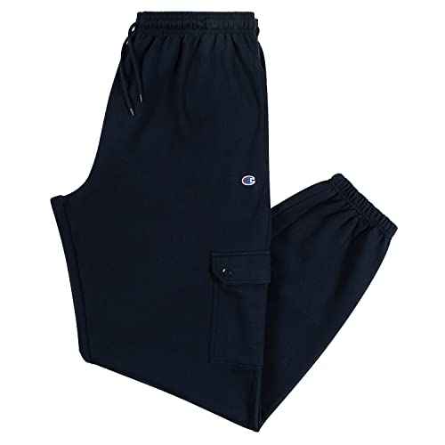Champion Cargo Sweatpants for Men Big and Tall ? Fleece Jogger Sweatpants