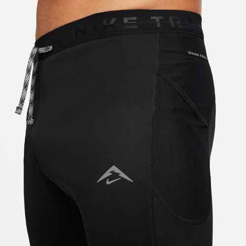 Men's Lunar Ray Winter Running Tights (010 - Black/Black/White)