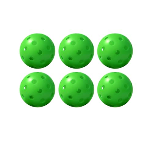 Honeycomb Pickle Balls Outdoor 40 Holes - Fluorescent Green Mint Green 6 Pack - USAPA Approved Tournament-Quality Sports Equipment