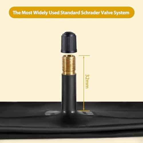 2 Pack 27.5 Inch Bike Tube, 27.5" Bicycle Tube for 27.5 x 1.75/1.9/1.95/2.0/2.1/2.125 Bike Tire, Butyl Rubber Inner Tube with 2 Tire Levers for Mountain MTB Bike