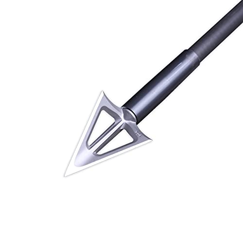6-Pack 420 Stainless Steel Fixed Blade Broadheads 100 Grain 1-1/8" Cut Premium Solid Arrow Tip for Archery Hunting for Crossbow and Compound Bow