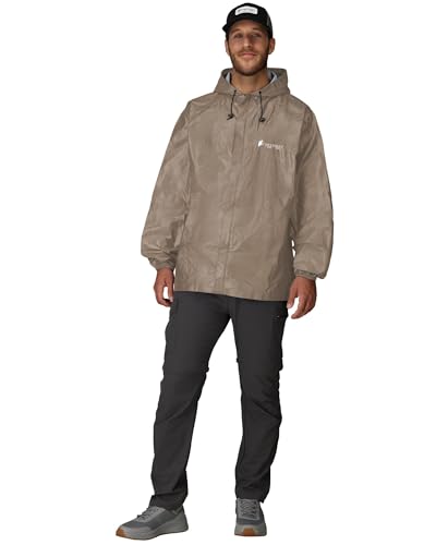 Men's Ultra-Lite2 Waterproof Breathable Rain Jacket - Khaki, Large