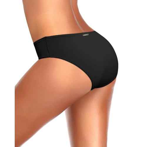Zmart Women Standard Strappy Bikini Bottoms Full Coverage Bathing Suit Cutout Swim Low Rise Swimsuit Bottom