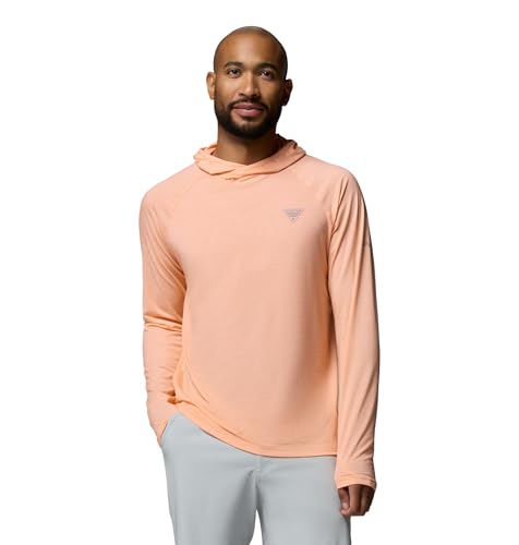 Men's Lightweight PFG Uncharted II Hoodie - Medium Bright Nectar, UPF 30 Sun Protection