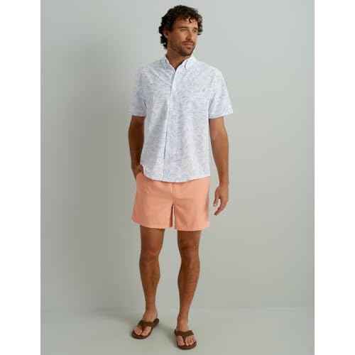 HUK Mens Kc Scott Patterned Kona Shirt, Performance Button Down Shirt