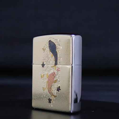 Zippo Ukiyoe Ascending Couple Carp Electroforming Japan Limited Oil Lighter