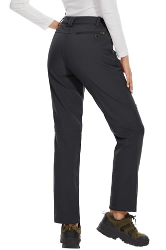 X-Small Waterproof Fleece-Lined Snow Ski Pants for Women - Black