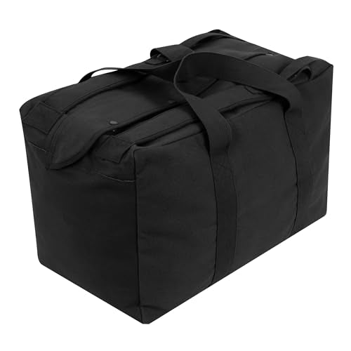 Large Tactical Canvas Cargo Bag Backpack - Black Variation
