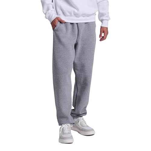 Russell Athletic Men's Dri Power Fleece Elastic Bottom Sweatpants, Relaxed Fit, Moisture Wicking, with or Without Pockets