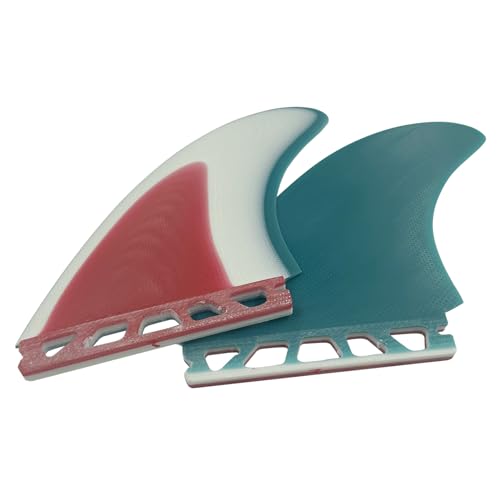 UPSURF Twin Surfboard Fins Set with Single Tabs - Solid Fiberglass MR Size