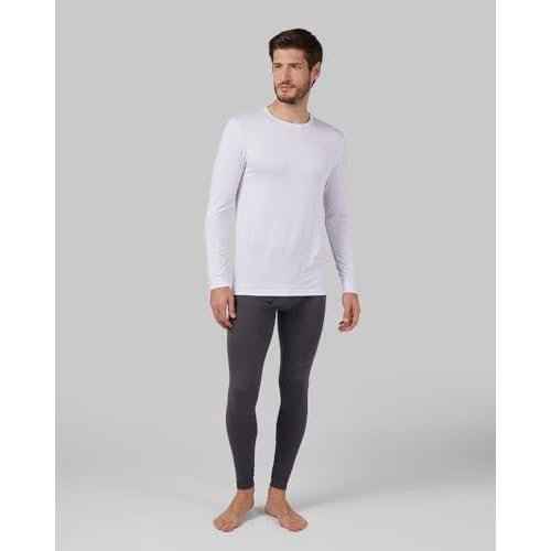 32 Degrees Heat Men's Lightweight Crew Base Layer Thermal Top | Form Fitting | Long Sleeve| 4-Way Stretch
