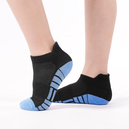 Kids Socks 12 Pairs Toddler Ankle Athletic Socks with Tab - Multicolored 7-10 Years