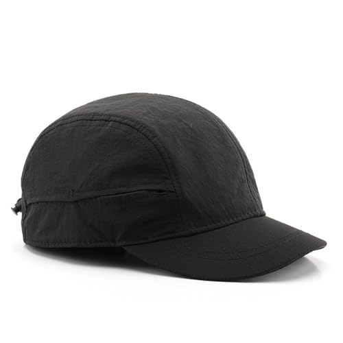 Quick-Dry Lightweight Polyester Baseball Cap with Adjustable Drawstring - Brown - One Size