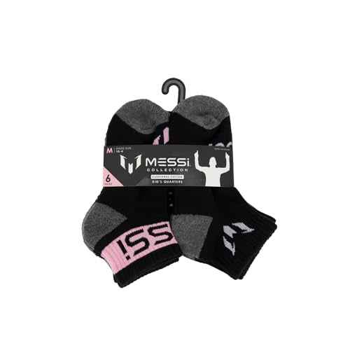 Messi boys Lifestyle Ankle Socks, 6-pack, Soft & Stretchy, Comfortable