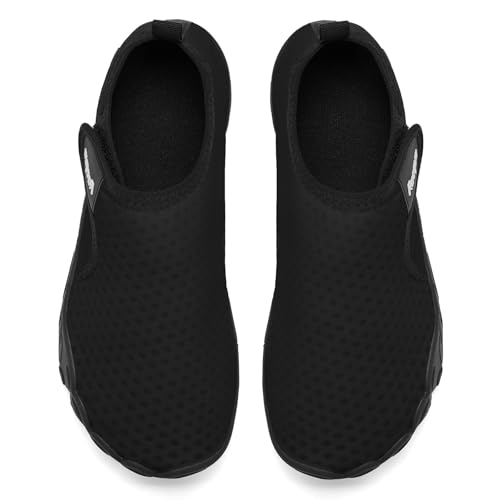 Water Shoes for Men Women Quick Dry Beach Swim Footwear - Black 10 Women / 9 Men