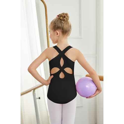 Zaclotre Ballet Leotards for Girls Hollow Back Sleeveless Dance Outfits Gymnastics Leotard Tank Bodysuit