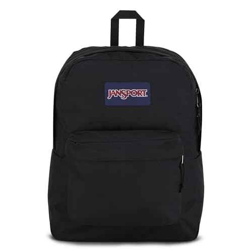 JanSport SuperBreak One Backpacks - Durable, Lightweight Bookbag with 1 Main Compartment, Front Utility Pocket with Built-in Organizer - Premium Backpack, Black