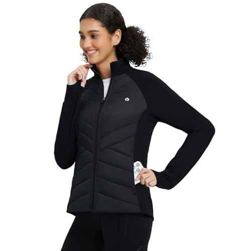 baleaf Women's Cycling Puffer Jacket Winter Warm Lightweight Insulated Hiking Jackets Zip Pockets Running Skiing