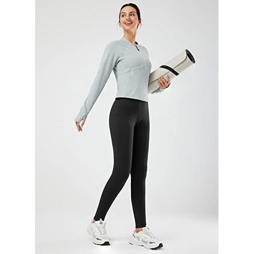 baleaf Women's Fleece Lined Leggings Thermal Warm Winter Tights High Waisted Yoga Pants Cold Weather with Pockets