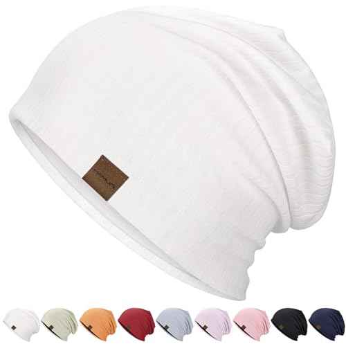 Slouchy Beanie for Men Women Soft Lightweight Running Beanie Hat Chemo Cap Skull Cap