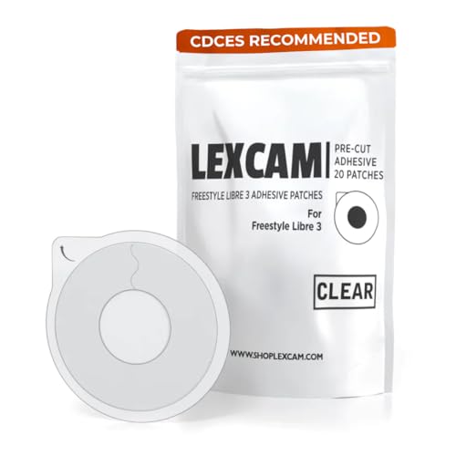 Waterproof Libre 3 Sensor Covers Pack of 20 - Clear, Strong Hold, Skin-Friendly Adhesive