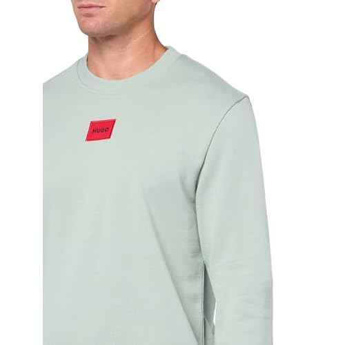 HUGO Men's Regular Fit Square Logo Jersey Sweatshirt