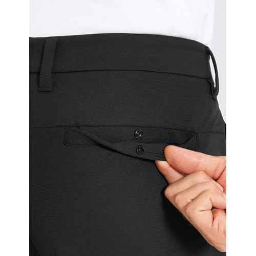 CRZ YOGA Men's All Day Comfy Golf Pants - 28"/30"/32"/34"/36" Quick Dry Lightweight Work Casual Trousers with Pockets