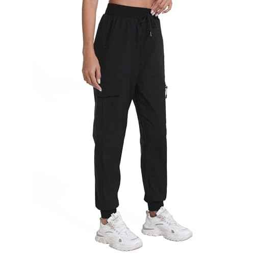 Women's Lightweight Cargo Pants with Pockets Stretchy Quick Dry Hiking Pants for Travel Casual Outdoor