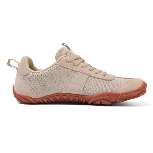 Women's Barefoot Wide Toe Box Hiking Sneakers - Light Brown 8.5/Women, 6.5/Men