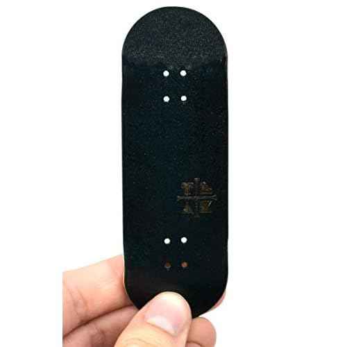 Teak Tuning 32mm Pro Fingerboard Complete - Fully Assembled with Pro Level Components - Pro Shaped Wooden Deck (32x97mm), UltraSpin Bearing Wheels, Prodigy Gen2 Trucks - The Monochrome