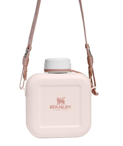 Next x Nature 25 oz Recycled Stainless Steel Canteen with Adjustable Strap - Rose Quartz