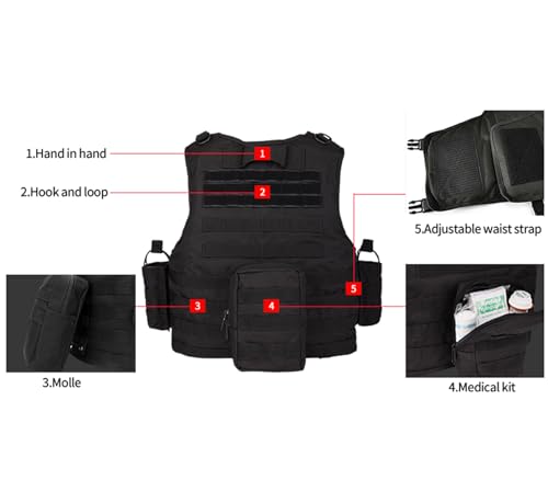 Green Tactical Adjustable Airsoft Vest with Pouches - Lightweight Outdoor Gear